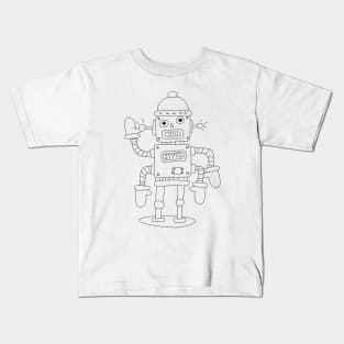 White Robot Kids T-Shirt